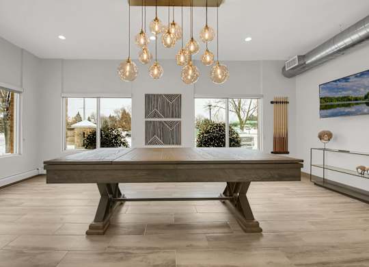 Resident lounge with pool table