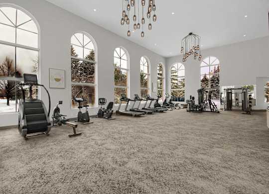 fully-equipped fitness center