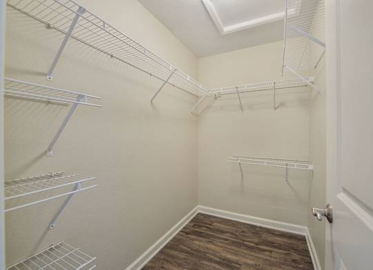 Spacious walk in closet