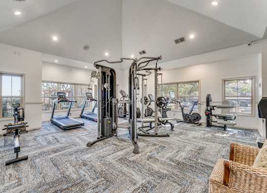 the gym at the preserve at green valley apartments co