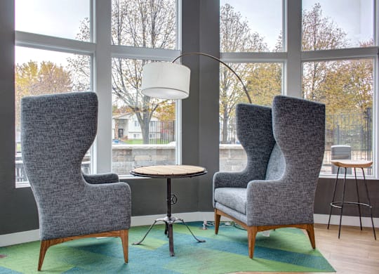 Seating area in clubhouse