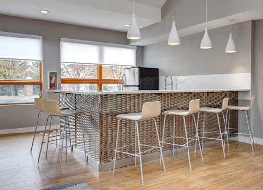 Kitchen area in clubhouse