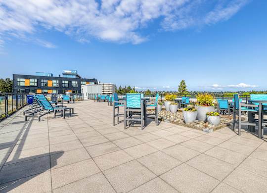 the terrace at the lighthouse apartments in bergen, norway