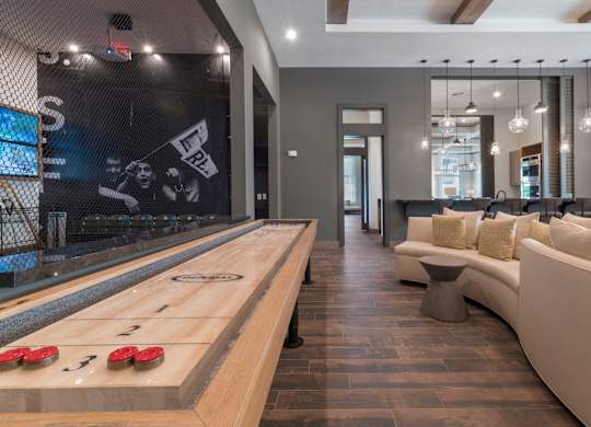 Pet-Friendly Apartments in Riverview – Sole at Brandon - shuffleboard, clubhouse