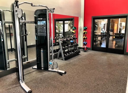 Fitness center- free weights, weighted machines