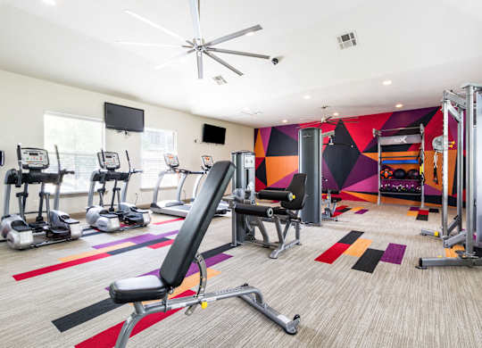 fitness center- cardio machines, weighted machines, free weights