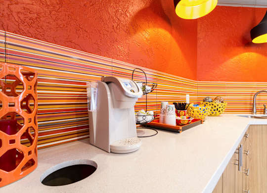 kitchen area in clubhouse