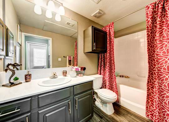 bathroom with updated materials