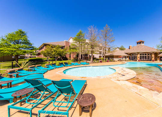 resort-style pool with spacious sundeck and available Wi-Fi