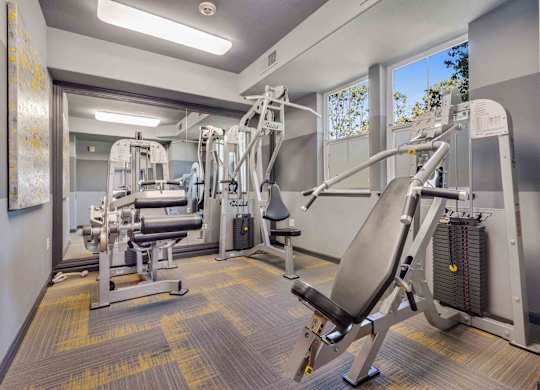 fitness center with high quality machines