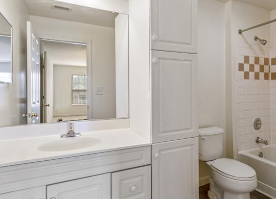 Orchards Apartments Marlborough ma apartment loft style apartments photo of bathroom with white cabinets and vanity and shower tub combo