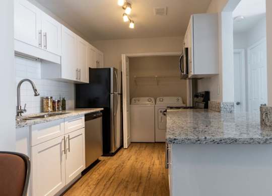 Alpharetta Apartments – Webb Bridge Crossing – kitchen with hardwood flooring
