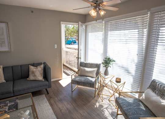 Alpharetta Apartments – Webb Bridge Crossing – living room with large windows