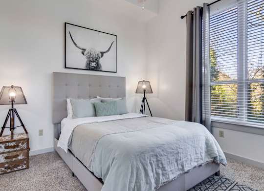 12 South Apartments - Nashville TN - Bedroom with queen size bed