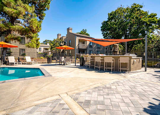 our apartments showcase a beautiful pool