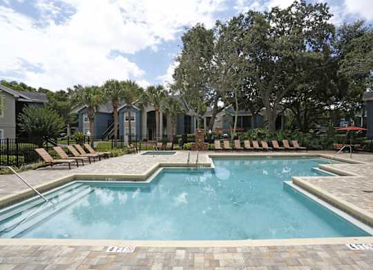 Stonegate Apartments in Palm Harbor, FL photo of Refreshing Swimming Pool and Jacuzzi