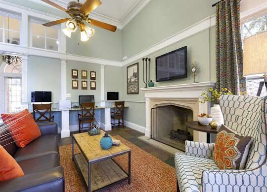 Seating area in clubhouse
