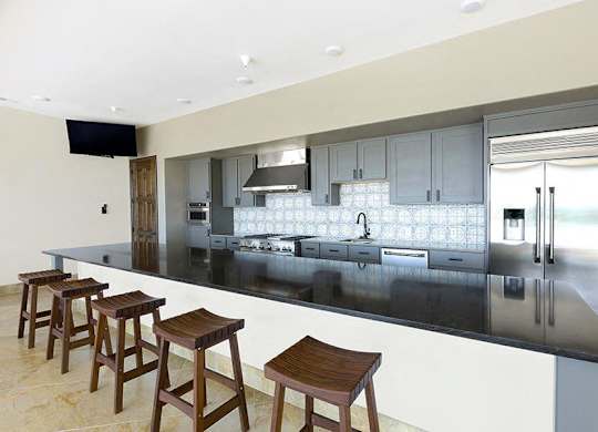 kitchen area in clubhouse