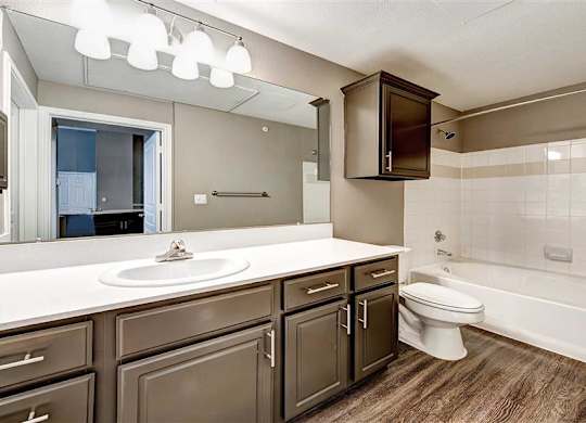 bathroom with updated materials