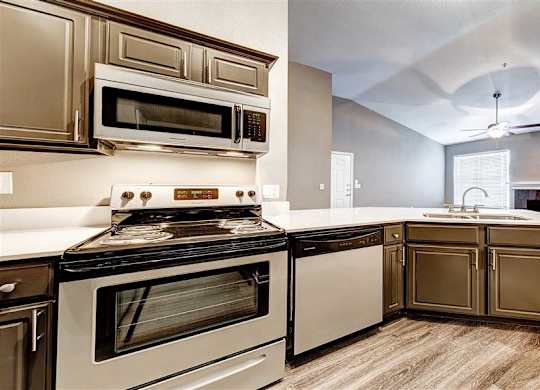 brown kitchen cabinets