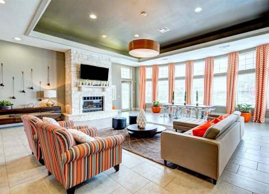 Seating area in clubhouse