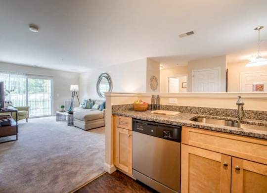 a kitchen with a dishwasher and a sink