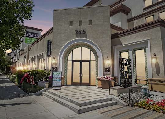 The entrance to a building with the number 2615 on it.