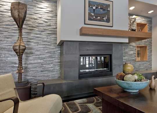 Seating area in clubhouse