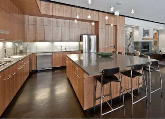 Kitchen area in clubhouse
