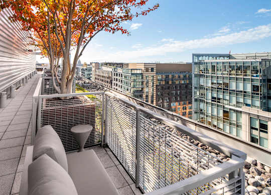 Photo of rooftop seating