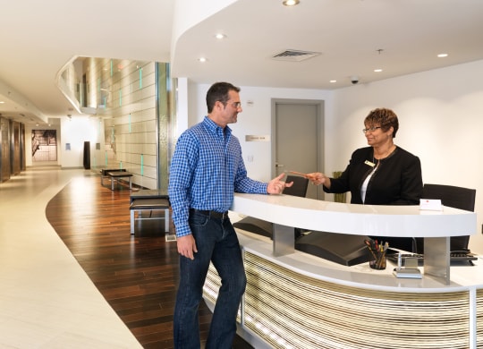 Photo of concierge desk