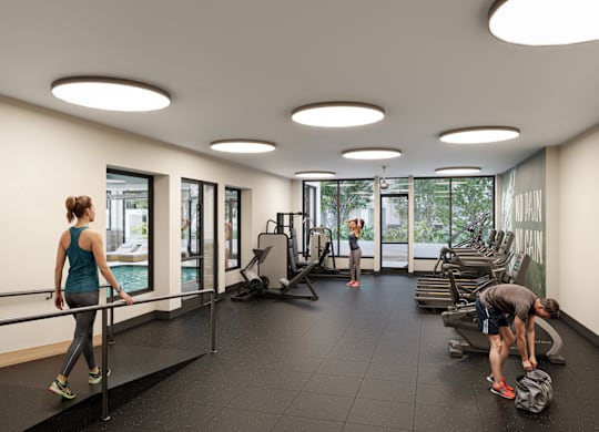 Coming Soon! Newly Renovated Gym At Lenox Club Apartments in National Landing VA 22202