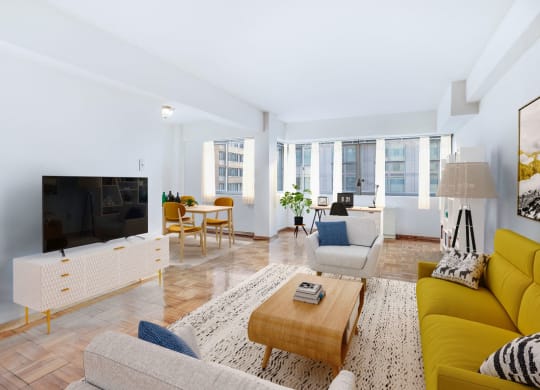 Living and dining area View at The York and Potomac Park, Washington