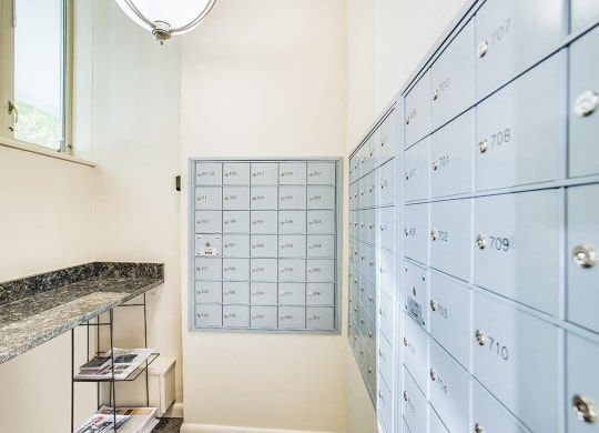 Mail room at 2100 Connecticut, Washington, 20008