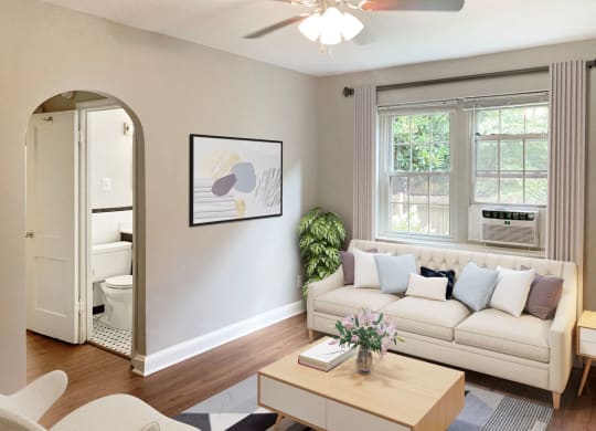 Virtually staged living room at 2231 Ontario, Washington, Washington