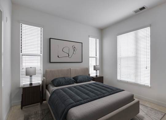 Two-bedroom apartment (virtually staged) at 2255 Wisconsin Avenue Apartments in the Glover Park neighborhood of Washington, DC 20007
