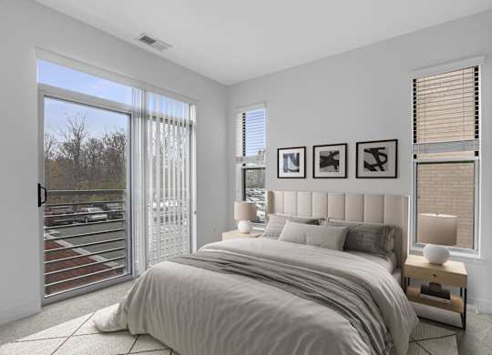 Two-bedroom apartment (virtually staged) at 2255 Wisconsin Avenue Apartments in the Glover Park neighborhood of Washington, DC 20007