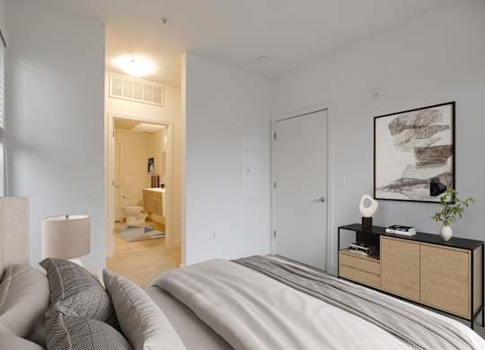 Two-bedroom apartment (virtually staged) at 2255 Wisconsin Avenue Apartments in the Glover Park neighborhood of Washington, DC 20007
