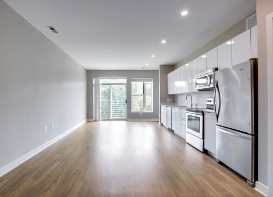 Two-bedroom living and dining at 2255 Wisconsin, Washington, DC