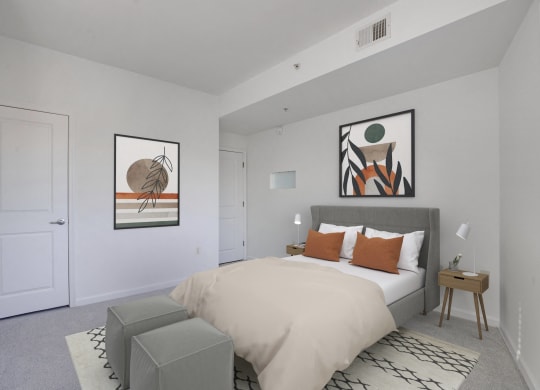Bedroom (virtually staged)