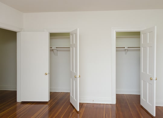 Bedroom closets at Cathedral Mansions, Washington