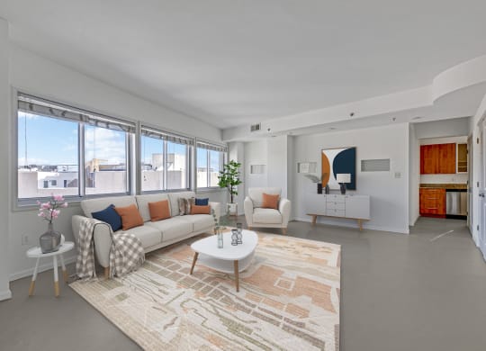 Living area (virtually staged)