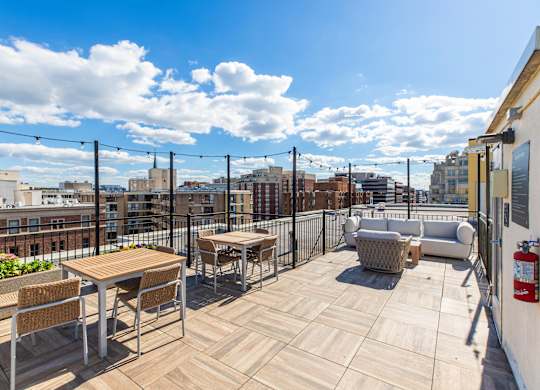 Rooftop deck at The Belvedere on Massachusetts Ave in Washington, DC 20005
