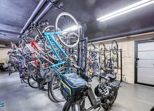 Secure bike storage at Mason Hall in Alexandria, VA 22314