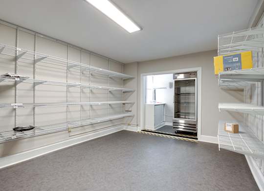 Package room at The Paramount Apartments.