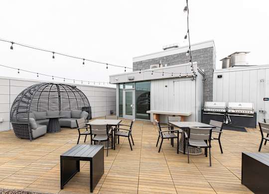 Rooftop at the East building at The Shay in the Shaw neighborhood of NW, Washington DC 20001