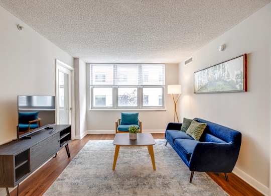 Living area at West End Residences, Washington, 20037