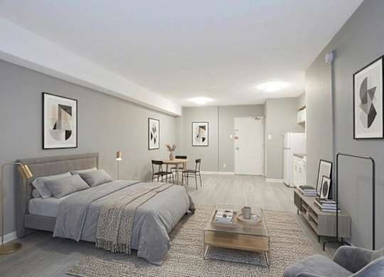 Studio apartment (virtually staged) at The Palisades at Logan Circle Apartments