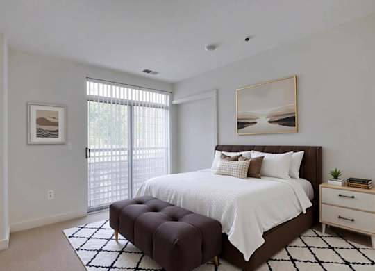 Bedroom (virtually staged) at 2255 Wisconsin Avenue, NW, Washington, DC 20007
