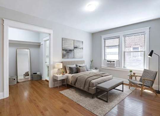 Studio apartment (virtually staged) at 4115 Wisconsin Avenue Apartments in Washington 20016n, DC